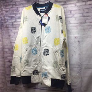 New Mecca USA Jacket Full Zip Sz Large(Mecca Royalty Since Day One Logo On Back)